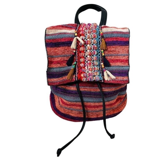 MIKA New York Handbags - MIKA New York Textile Hippy Colorful Backpack